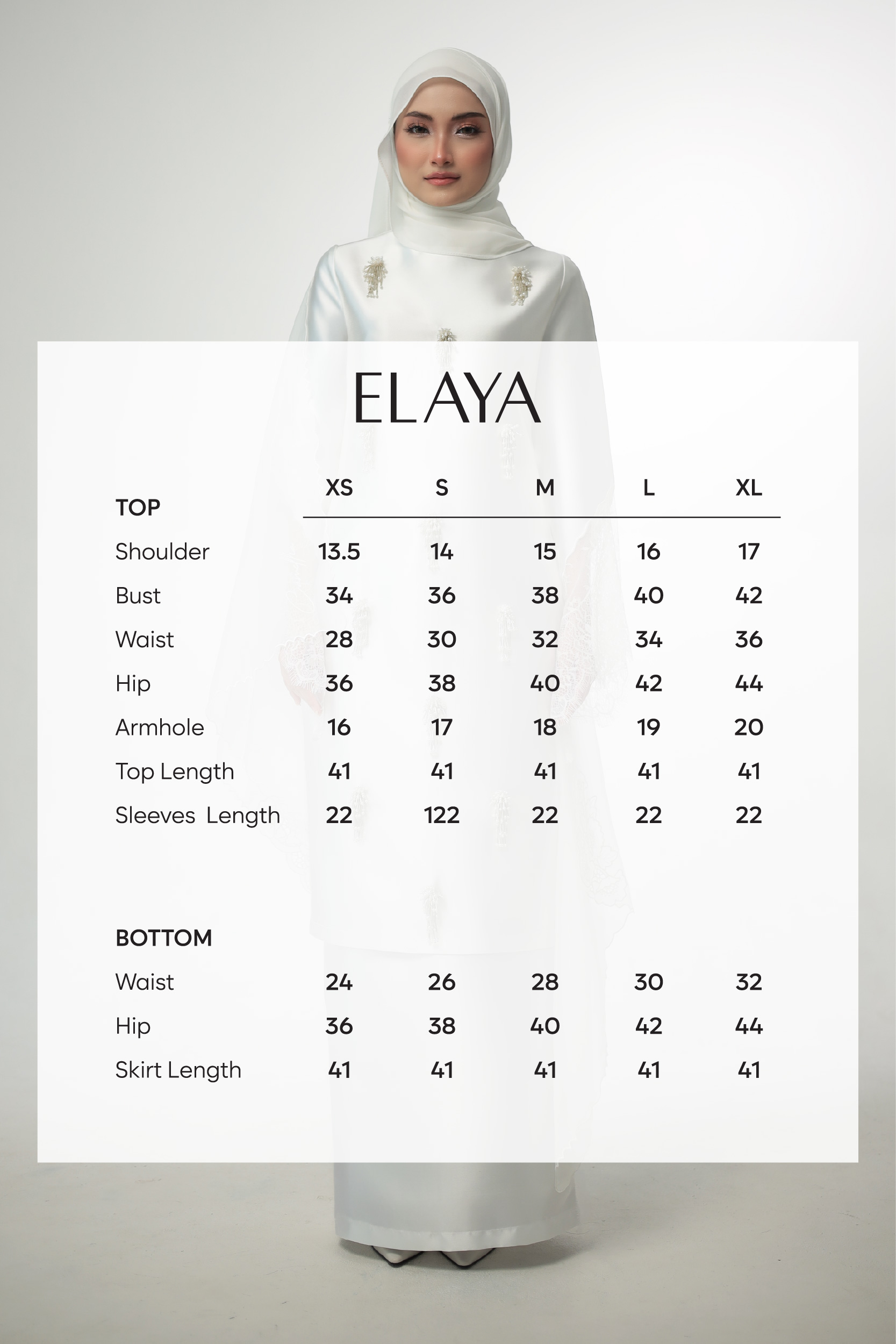 ELAYA IN PEARL WHITE