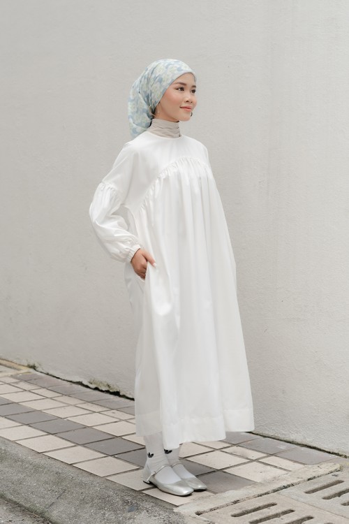 AMELIE DRESS IN  PURE WHITE