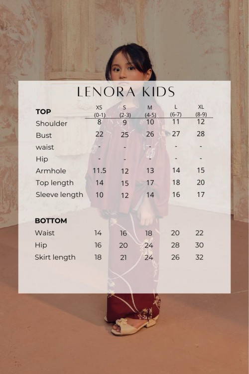 LENORA KIDS IN DARK MAROON