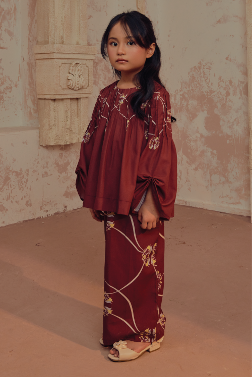 LENORA KIDS IN DARK MAROON